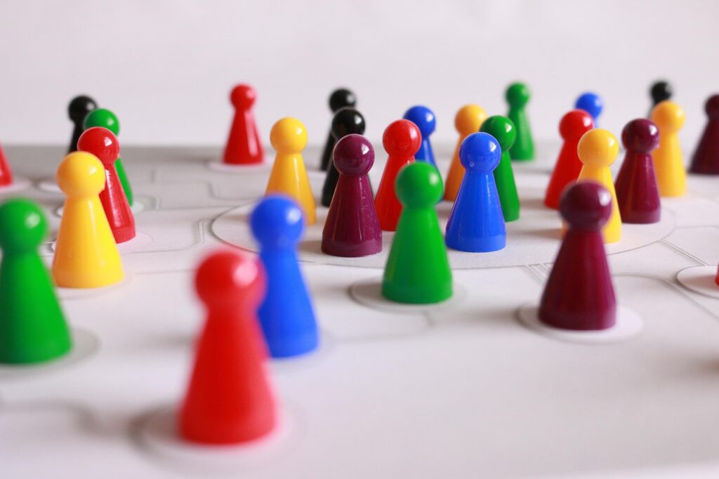 Play stones symbolizing business development strategies