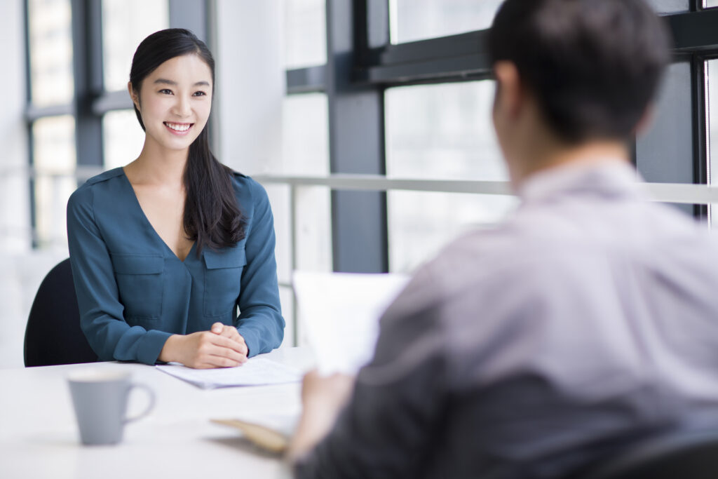 A confident woman following job interview tips during the application process